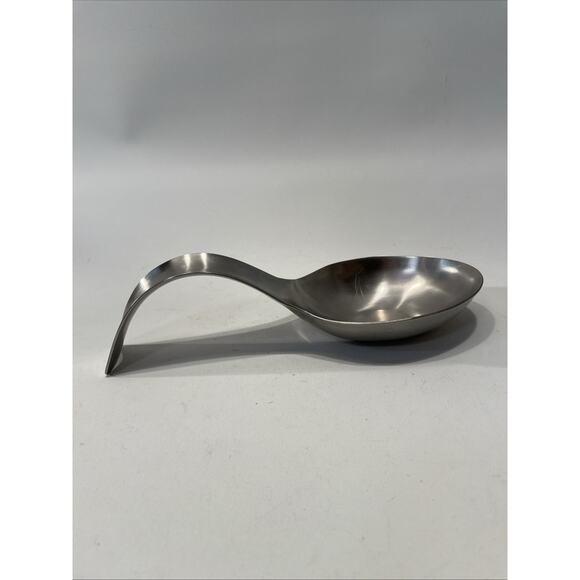 Stainless Steel Brushed Heavy Metal Spoon Rest - Picture 1 of 6